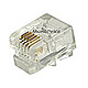 Product image for RJ11 6P4C Plug Round Stranded 50Pcs/Bag