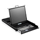 Image of 1U Rackmount 17" TFT LCD Keyboard Drawer with Built-in 16-port KVM