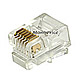 Product image for RJ12 6P6C Plug Round Solid 50Pcs/Bag