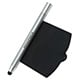 Product image for 5.25" Stylus with Retractable Screen Cleaner for all iPadŽ, iPhoneŽ, iPodŽ, Tablets, and SmartPhones - Silver