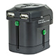Image of Compact Cube2 Universal Travel Adaptor with Dual USB Charge Ports - Black