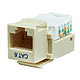 Image of Cat6 RJ-45 Toolless Keystone - Beige