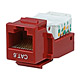 Image of Cat6 RJ-45 Toolless Keystone - Red