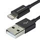Product image for 4-inch MFi Certified <font color=red>Lightning</font> to USB Charge/ Sync Cable for iPadŽ, iPhoneŽ, and iPodŽ - Black