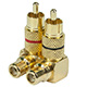 Right Angle RCA Adapter - Gold Plated