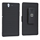 Slide Out Case with Belt Clip/ Stand for Sony Xperia Z - Black
