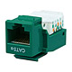 Image of Cat5E RJ-45 Toolless Keystone Jack in Green