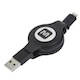 Image of 3.25ft MFi Certified Lightning™ to USB Retractable Flat Charge/ Sync Cable for iPad®, iPhone®, and iPod® - Black