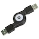 USB 2.0 Retractable Cable - A Male to A Male - 2.5
