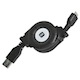 USB 3.0 Retractable Cable - A Male to Micro B Male - 3 Ft