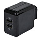 2 Port USB Wall Charger 3.4A for Apple® and Android™ - Black