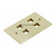 Product image for Wall Plate for Keystone, 4 Hole -Ivory