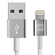 Image of 3ft MFi Certified Lightning™ to USB Charge/ Sync Cable for iPad®, iPhone®, and iPod® (Zn-Alloy Metal Housing) - White
