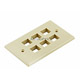 Product image for Wall Plate for Keystone, 6 Hole -Ivory