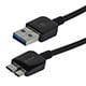 Ultra Slim Series USB 3.0 Cable, A Male to Micro B Male, 2 Ft Black