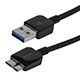 Ultra Slim Series USB 3.0 Cable, A Male to Micro B Male, 4 Ft Black