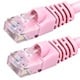 20FT FLEXboot Series 24AWG Cat5e 350MHz UTP Bare Copper Ethernet Network Cable - Pink