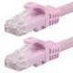 0.5FT FLEXboot Series 24AWG Cat6 550MHz UTP Bare Copper Ethernet Network Cable - Pink