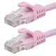 50FT FLEXboot Series 24AWG Cat5e 350MHz UTP Bare Copper Ethernet Network Cable - Pink