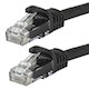 7FT FLEXboot Series 24AWG Cat5e 350MHz UTP Bare Copper Ethernet Network Cable - Black