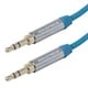 3.5mm Flat Audio Cable 3ft – Blue