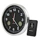12-inch Wall Clock with Wireless Multi-zone Temperature Monitoring - Brushed Aluminum Bezel