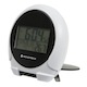 4-inch Travel Alarm Clock with Temperature Monitoring - White