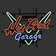 'Hot Rod Garage' Glass Neon Sign - 17" x 23.75"