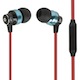 Hi-Fi Reflective Sound Technology Earphones w/ Microphone-Red/Blue