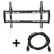 Low Profile Fixed Wall Mount Bracket (Max 125 lbs, 32 - 52 inch) w/ 10ft HDMI® Cable