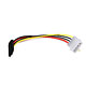 6inch SATA 15pin Female to Molex 4pin Male Power Adapter