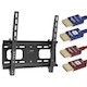 Tilt Wall Mount for 32" - 55" Flat Panel TVs, UL Certified w/ two 10ft HDMI® Cable w/ RedMere® Technology