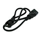 Product image for  Power EXT Cord Cable, PC/Mon. (C13/C14), 3ft, Black