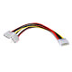 Molex (5.25 Male) / Molex(2X 5.25 Female) Power Splitter Cable - 8in