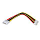 Product image for Molex (5.25 Male) / (3.5 Female X2) , DC Y CBL. Power Cable - 8in 