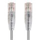 SlimRunâ„¢ Cat6 28AWG UTP Ethernet Network Cable, 3ft Gray