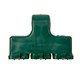 3-OUTLET GREEN RIGHT ANGLE ADAPTER WITH OUTLET COVERS