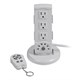 3-Outlet Indoor White Light Show Power Stand with Remote Control 14-3