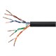 250FT Cat6 Bulk Bare Copper Ethernet Cable, UTP, Stranded, In-Wall Rated (CM), 550MHz, 24AWG, Black