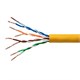 250FT Cat6 Bulk Bare Copper Ethernet Cable, UTP, Stranded, In-Wall Rated (CM), 550MHz, 24AWG, Yellow