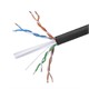 250FT Cat6 Bulk Bare Copper Ethernet Cable, UTP, Solid, Riser Rated (CMR), 500MHz, 23AWG, Black