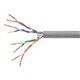 250FT Cat6 Bulk Bare Copper Ethernet Cable, UTP, Solid, Riser Rated (CMR), 500MHz, 23AWG, Gray