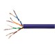 250FT Cat5e Bulk Bare Copper Ethernet Cable, UTP, Solid, Riser Rated (CMR), 350MHz, 24AWG, Purple