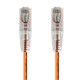 SlimRun™ Cat6 28AWG UTP Ethernet Network Cable, 1ft Orange