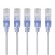 5-Pack, SlimRun™ Cat6A Ethernet Network Patch Cable, 10ft White