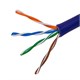 1000ft Cat5e Bulk Bare Copper UTP 24AWG Solid CMR ETL - Blue
