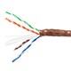 1000ft Cat6 Bulk Bare Copper UTP 23AWG Solid CMR, Brown