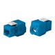 Cat6 RJ-45 Toolless 180-Degree Keystone, Blue