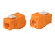 Cat6 RJ-45 Toolless 180-Degree Keystone, Orange