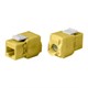 Cat6 RJ-45 Toolless 180-Degree Keystone, Yellow